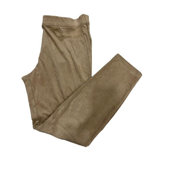 Pants - Sophie‎ Max Studio Sz XL Vicuna Beige Stretch Luxe Faux Suede Leggings Pants NWT